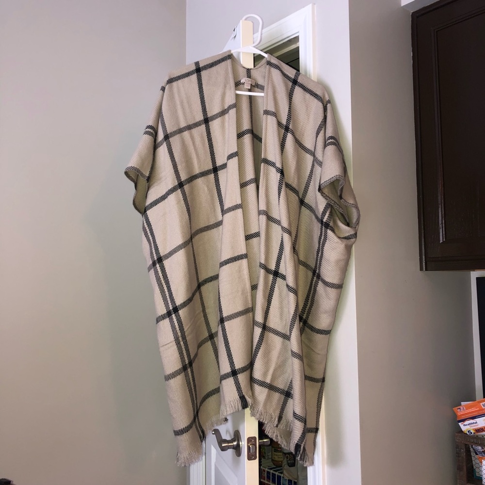 LOFT Plaid Poncho